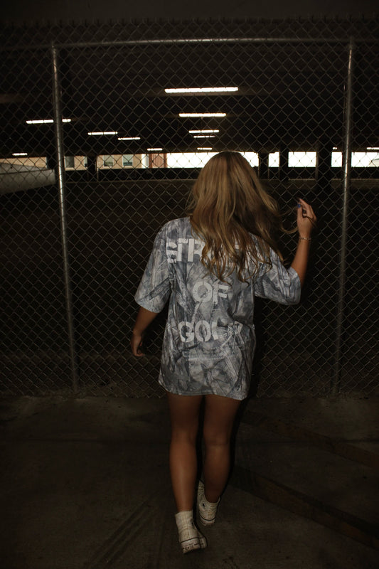 Oversized White camo Cross