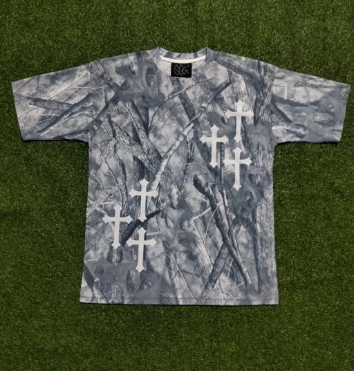 Oversized White camo Cross